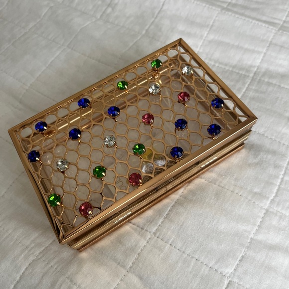 Gold clutch with gems - Picture 3 of 9